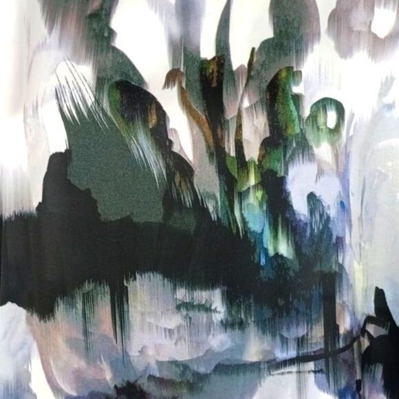 Kay Celine Womens Abstract Multicolor Sleeveless Sheer Silk Blend Top sz M - Picture 10 of 14